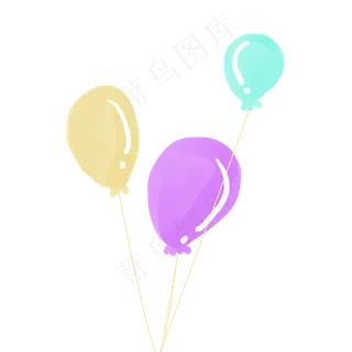 儿童节彩色气球png图片素材