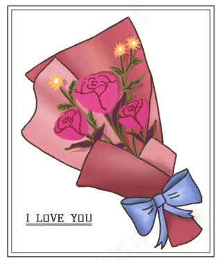 七夕情人节情侣粉色玫瑰大捧花束