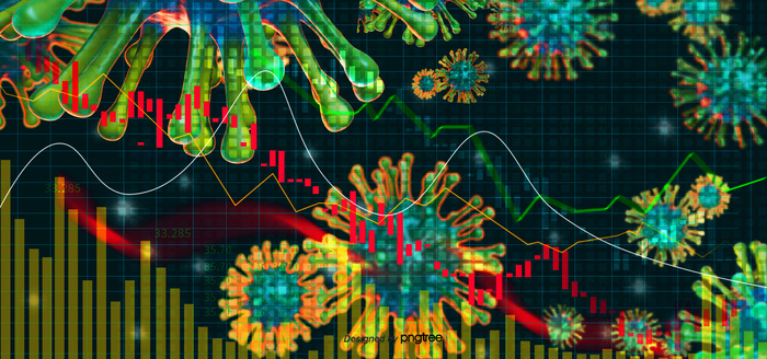 新型冠状病毒导致的股市下跌(1920*900px 	       )psd模版下载