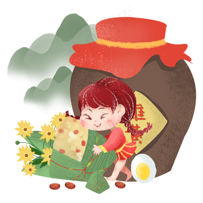 传统节日端午节粽子