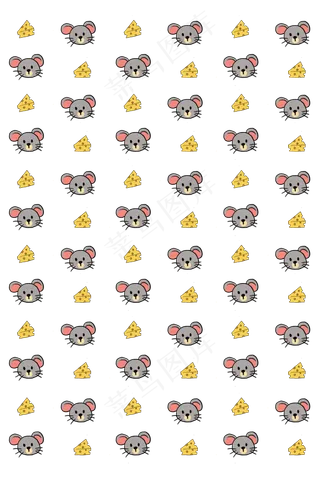 鼠年小清新底纹,免抠元素