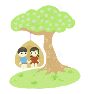 植树节人物和树木