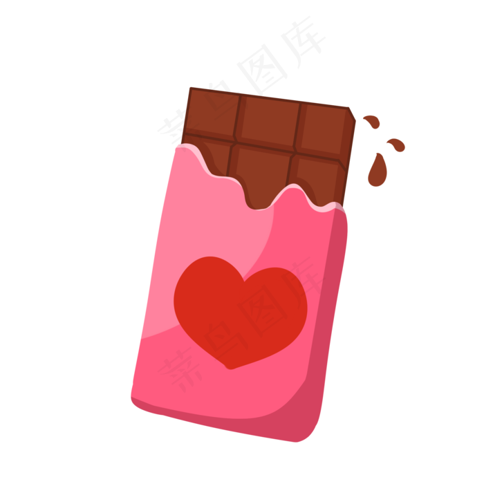 一块美味的巧克力插画,免抠元素