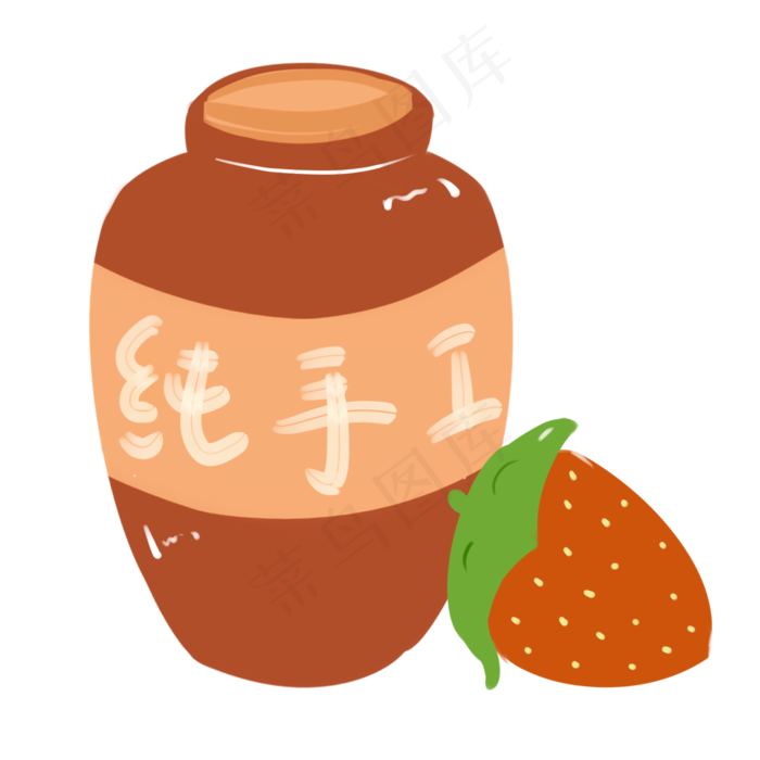 纯手工草莓果酱酿制