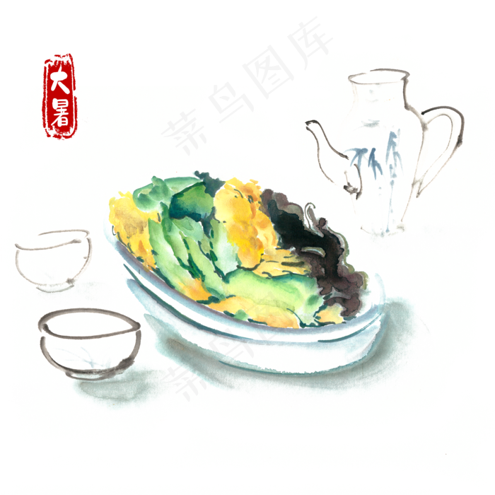 大暑夏日小酌(3545X5315(DPI:300))psd模版下载