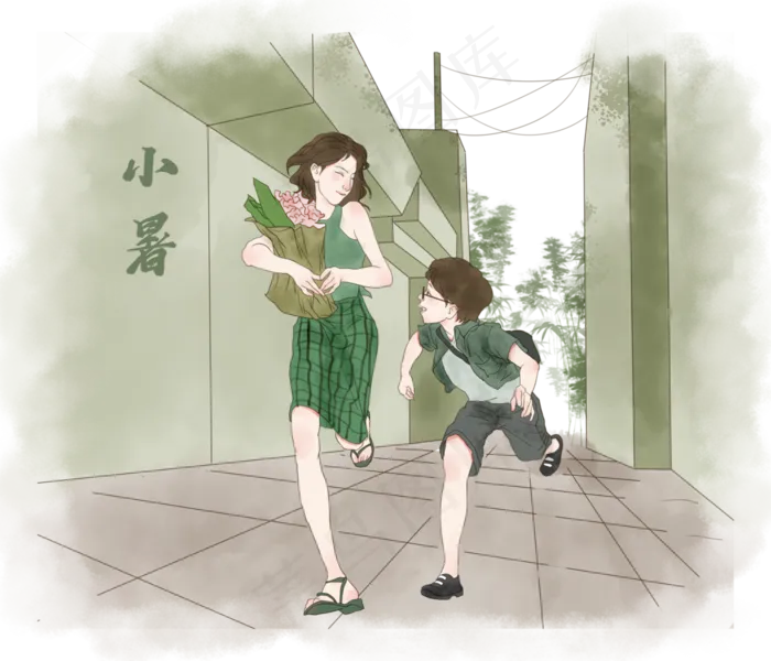 夏日节气少年小暑回忆(3500X3000(DPI:300))psd模版下载