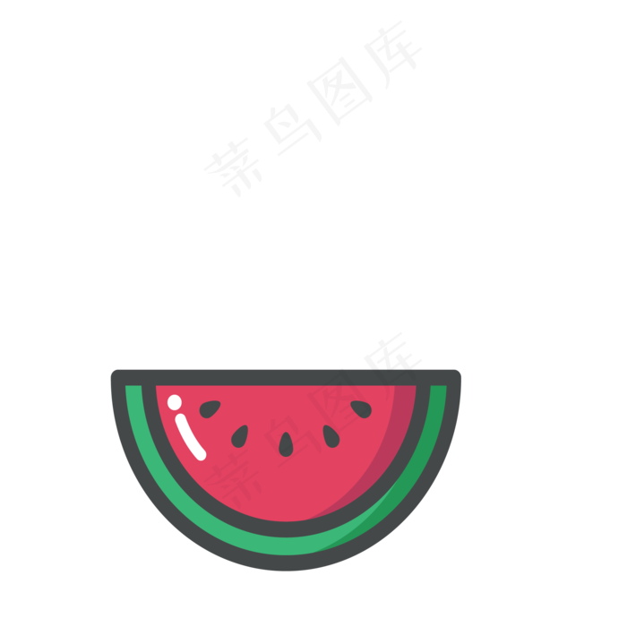 红色的西瓜免抠图(2000*2000px 300 dpi )ai矢量模版下载
