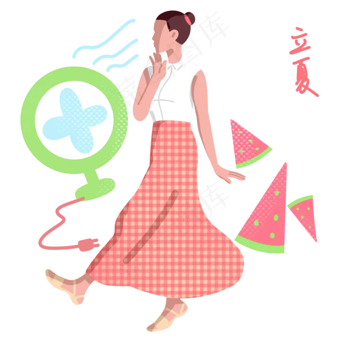 清凉立夏可爱女孩