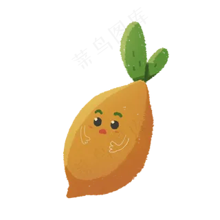 可爱的柠檬水果