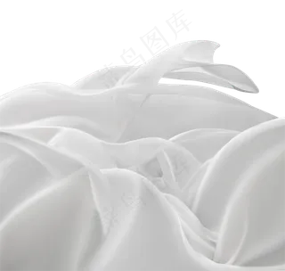 白色丝绸丝带,免抠元素