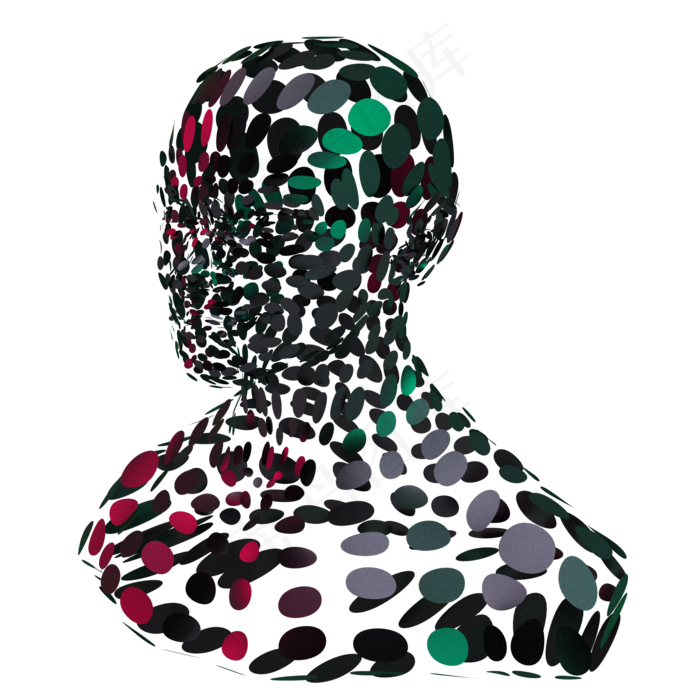 3D立体科技风人像机器人,免抠元素