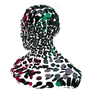 3D立体科技风人像机器人,免抠元素