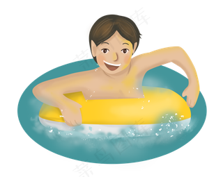 夏季游泳儿童素材