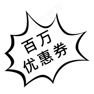百万优惠券创意艺术字