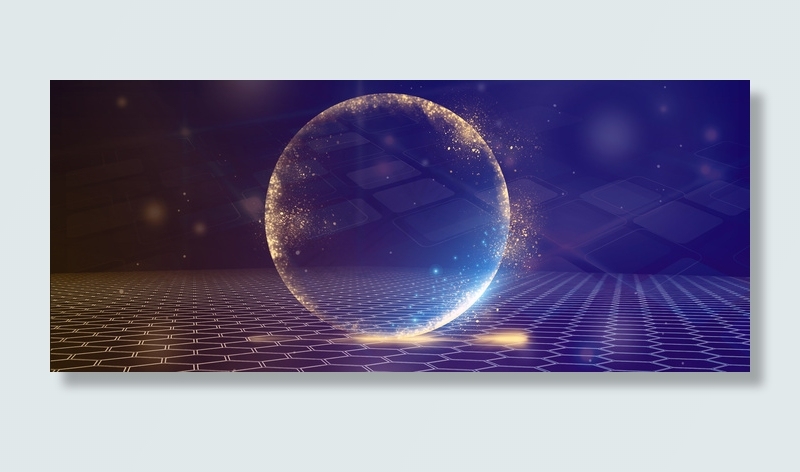 简约科技粒子光圈商务背景