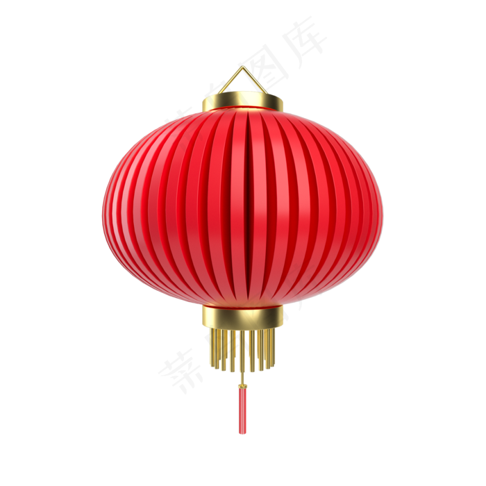 红金灯笼挂饰,免抠元素
