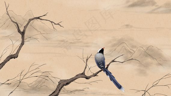 写实工笔花鸟喜鹊