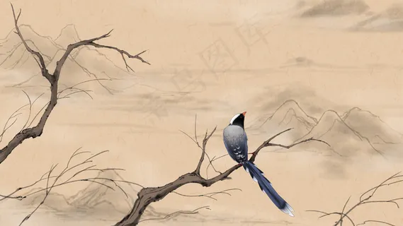 写实工笔花鸟喜鹊