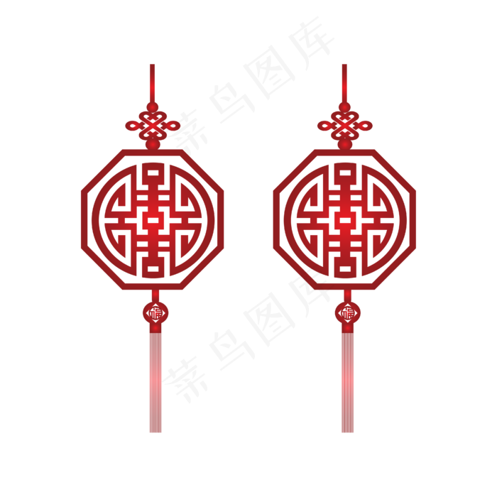 矢量手绘中国挂饰,免抠元素(4167*4167px)ai矢量模版下载