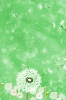 绿色春天蒲公英手机端H5背景