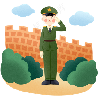 敬礼军人解放军