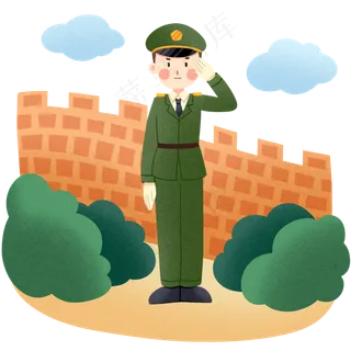 敬礼军人解放军