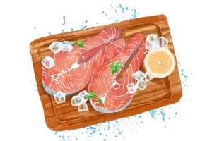 日本美食三文鱼,免抠元素