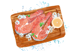 日本美食三文鱼,免抠元素