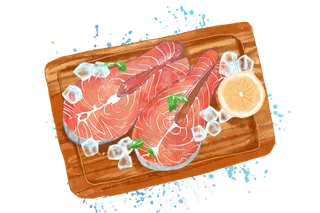 日本美食三文鱼,免抠元素