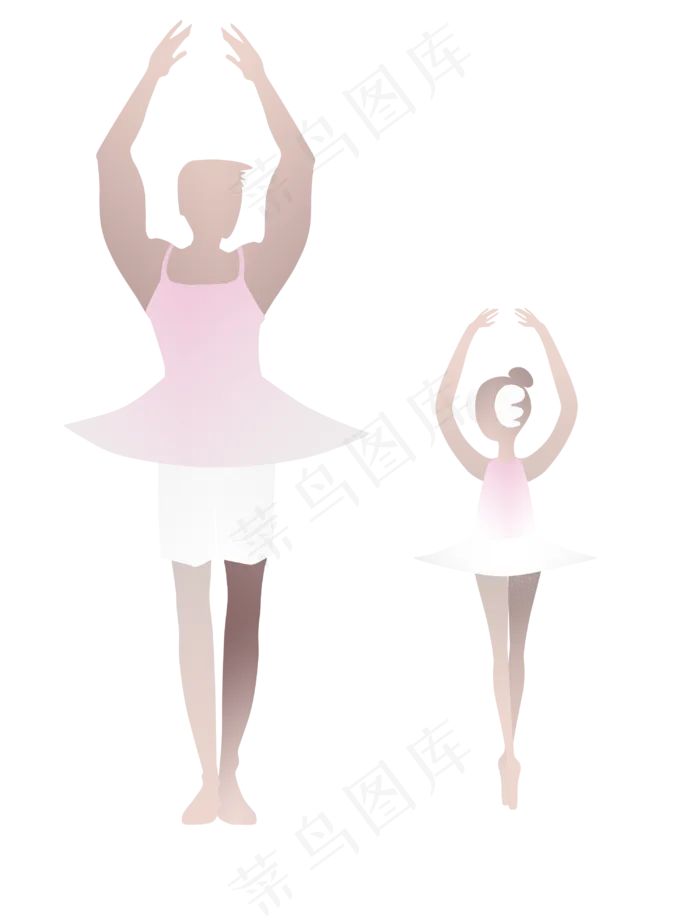 父亲节妇女跳芭蕾舞剪影(3000X3958(DPI:300))psd模版下载