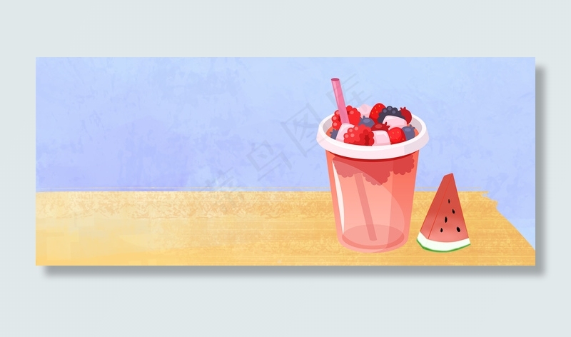 夏日降暑清凉饮料水果