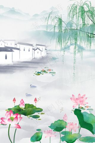 中国风水墨山水装饰画