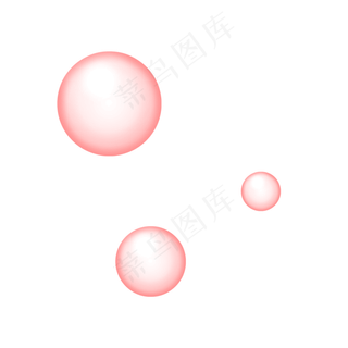 红色透明泡泡漂浮素材免费下载