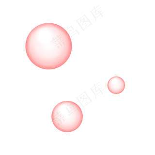红色透明泡泡漂浮素材免费下载
