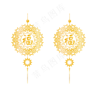 矢量手绘中国挂饰,免抠元素