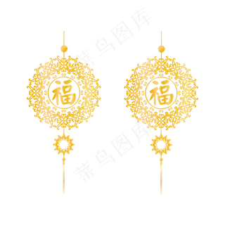 矢量手绘中国挂饰,免抠元素