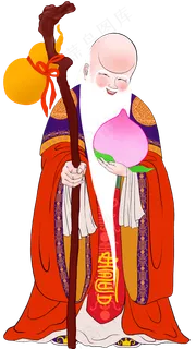 鼠年年画寿星PNG,免抠元素