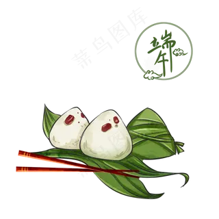 端午节白色红枣味小粽子中国风