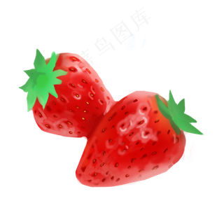 手绘卡通水果系列草莓