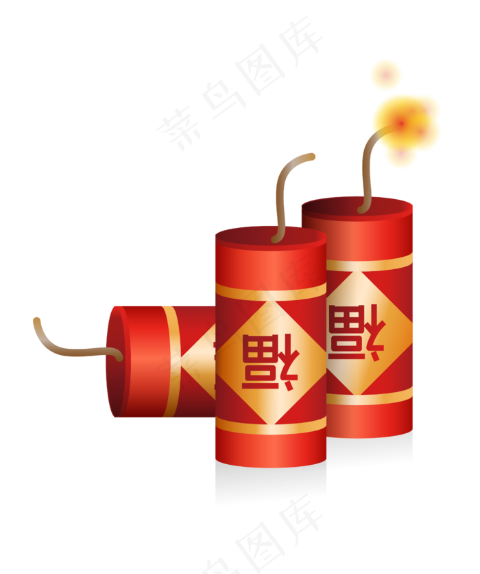 精美爆竹装饰,免抠元素