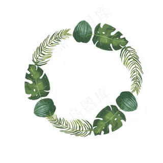 手绘风花卉边框元素,免抠元素