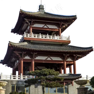 仿古建筑楼房免抠图