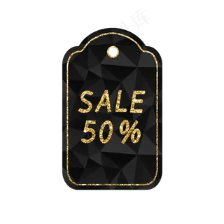 黑金电商促销吊牌1