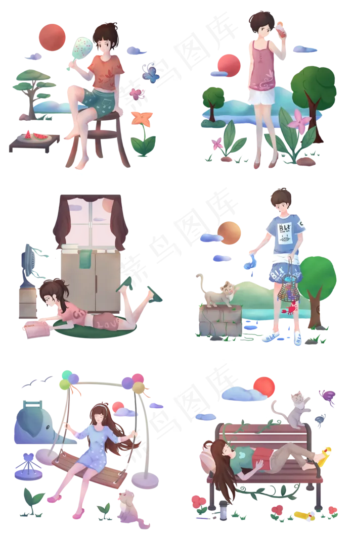 立夏合集人物(2000X3020(DPI:300))psd模版下载