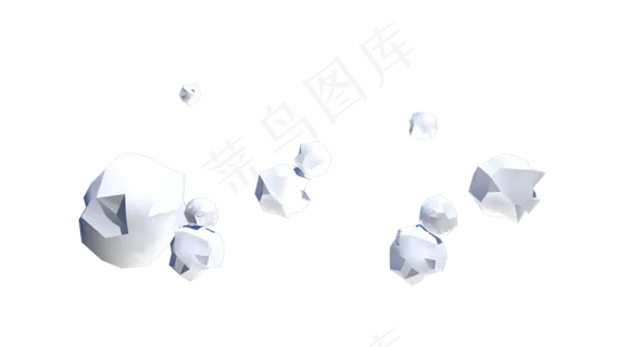 618电商c4d装饰陨石