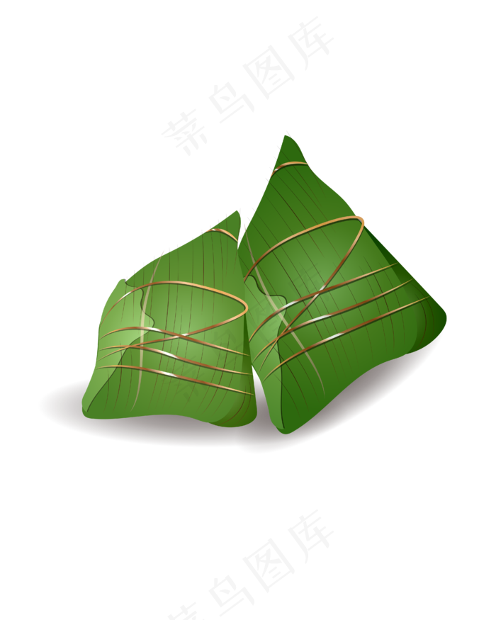 端午节绿色粽子手绘插画