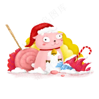 卡通小羊糖果商用可爱儿童节元素