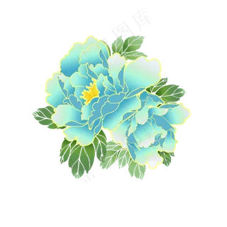 手绘牡丹花元素牡丹花可商用元素