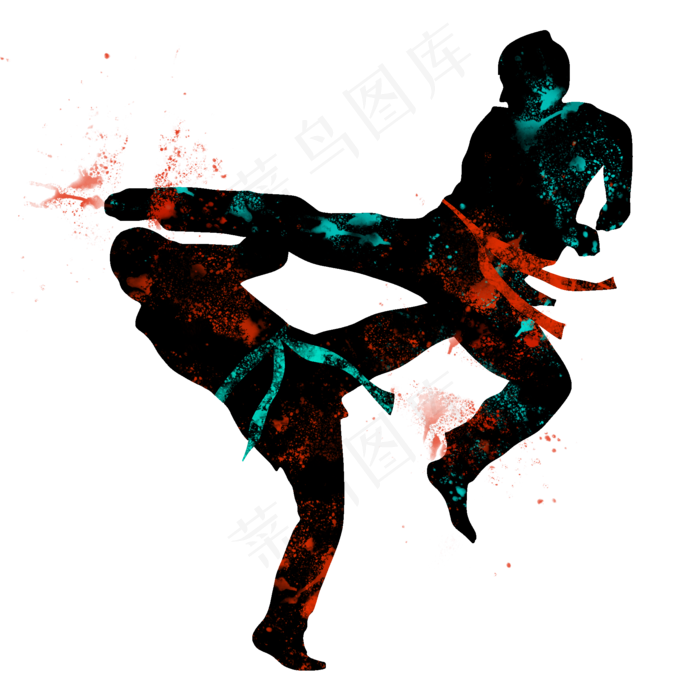 开学季跆拳道社团招新剪影,免抠元素