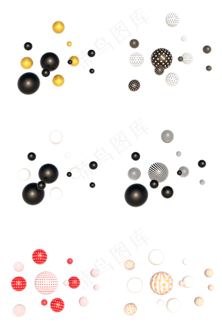 C4D立体漂浮球合集,免抠元素